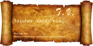 Teicher Valéria névjegykártya